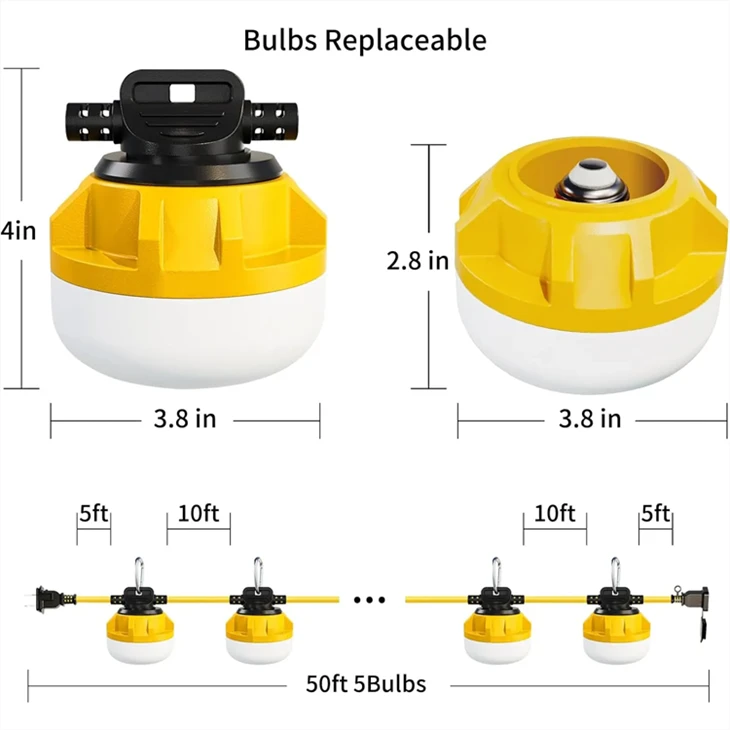 IP65 Waterproof Linkable LED Industrial Temporary Lighting For Construction suppliers
