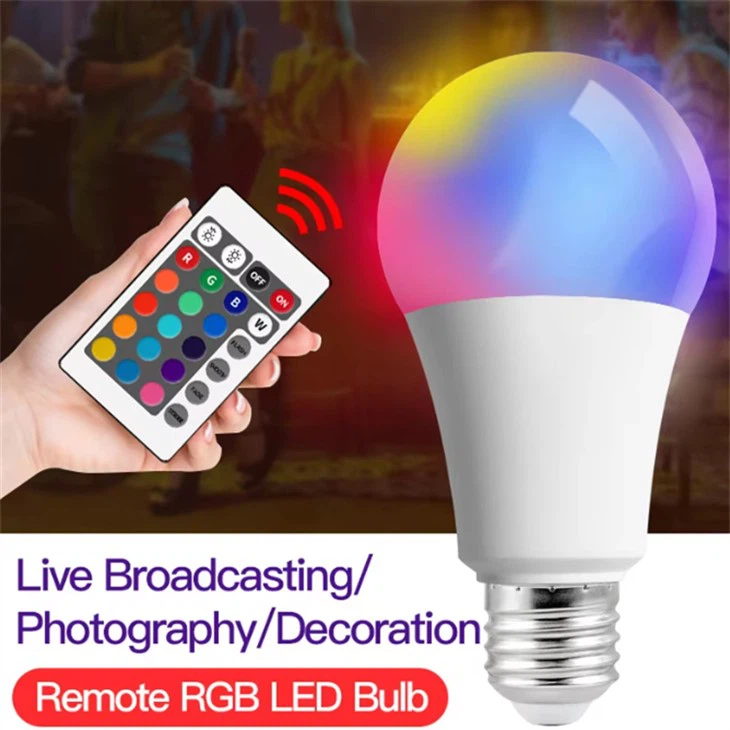 RGB LED Blubs Τηλεχειριστήριο Αλλαγή χρώματος